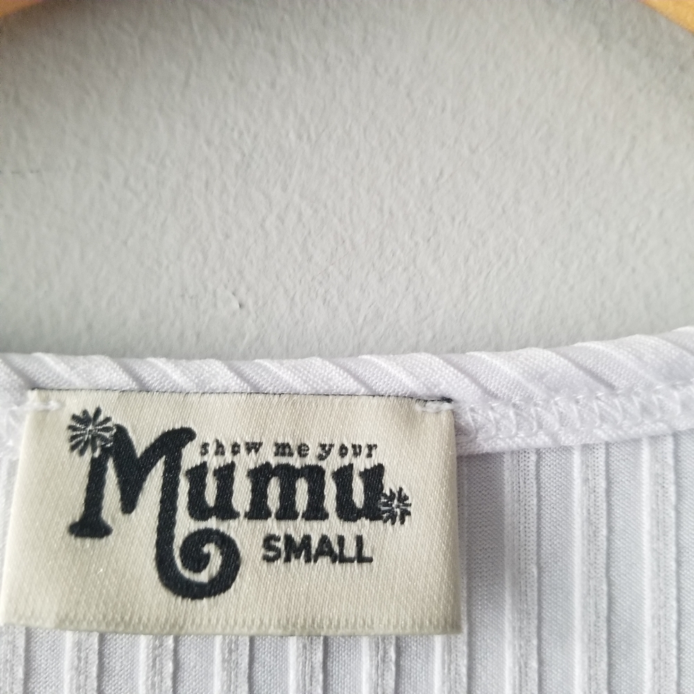 Show Me Your Mumu White Declan Ribbed Tee - Picture 5 of 6
